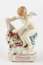 Porcelain figurine, , "Devisenkind Je découvre tout", Meissen, sword mark, 19th century, 1st choice