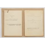 Buch, zwei maschinengeschriebene Mitschriften zu Vorträgen von Rudolf Steiner, zum einen, ohne Tite