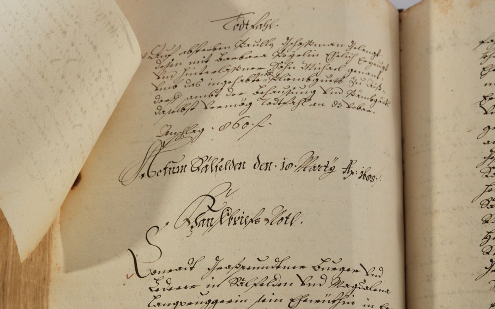 Book, Notelbuch (Austria 1654-1696),(Austria 1654-1696), copies of legal transactions in Mittersill - Image 6 of 6