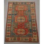 Carpet, probably Caucasus, old, 3.47 x 2.10 m, colour faded