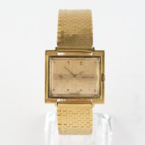 Certina, Switzerland, 1966, ladies' wristwatch, GG 750, manual winding cal. 19-30 or 19-55, rectang