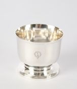 Fußbecher, Silber 925, George III, London, 1804, Jams Emes, Wandung mit Emblem, verstärkter Lippenr
