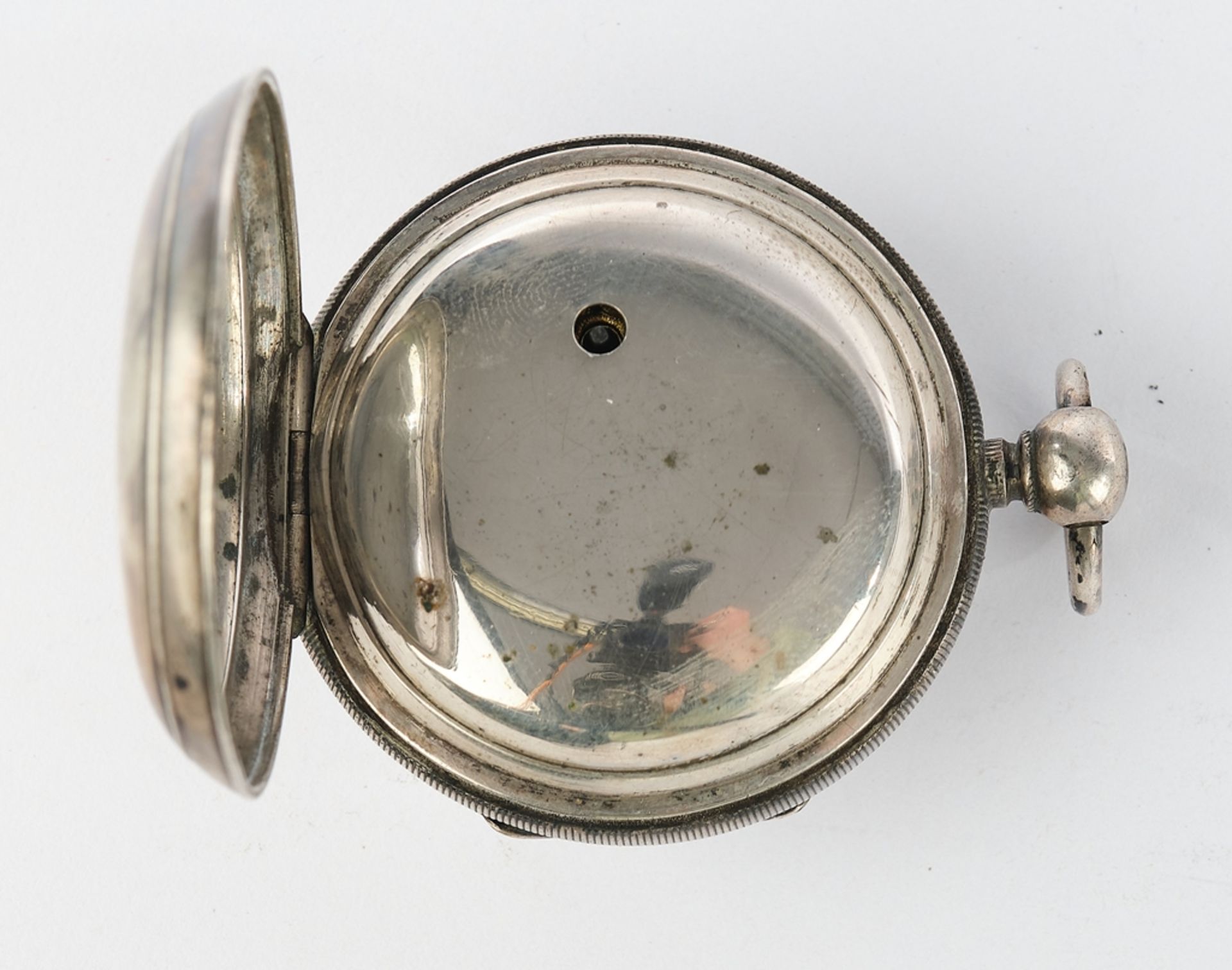 Pocket watch, Switzerland / France, 18th century, silver case, movement sign. "Tschiffely / Saine", - Image 4 of 6