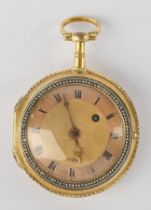 Spindle pocket watch, Lyon / France, circa 1790, signed "Reist / Horloger a Lyon" on the movement, 