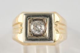 Ring, GG 750, 1 Brillant ca. 0.23 ct., 3.7 g, RM 49