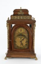 Bracket Clock, England, um 1830/40, hochrechteckiges Mahagoni-Gehäuse, Zifferblatt bezeichnet Ralph