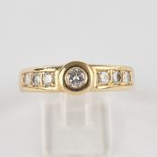 Ring, GG 585, Quinn, 7 Brillanten zus. ca. 0.46 ct., 5.0 g, RM 54