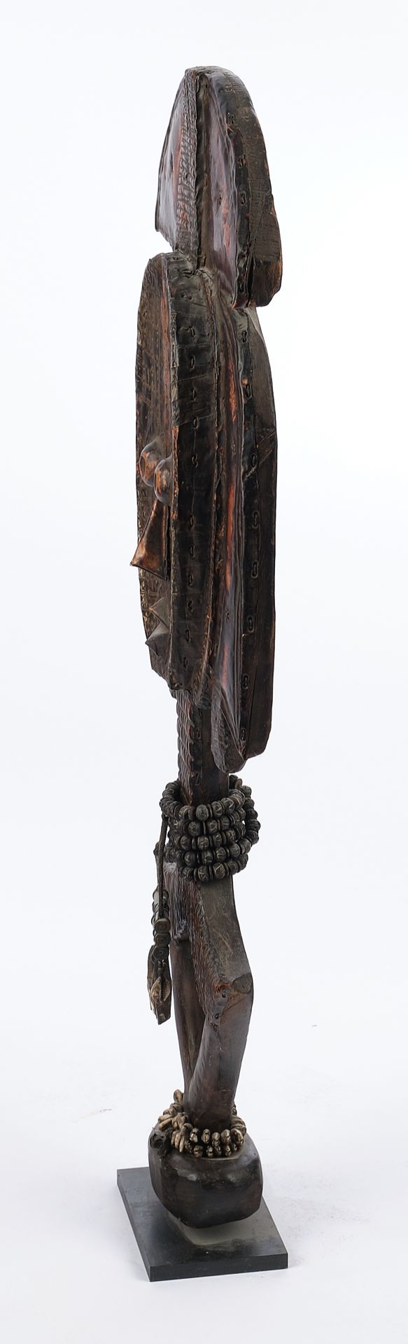 Reliquienfigur, Kota, Mahongwe, Gabun, Afrika, Grabwächter aus Holz, Gesicht und Vorderseite mit Ku - Bild 4 aus 4