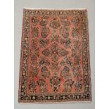 American Sarough, Iran, old, very fine weave, approx. 1.56 x 1.03 m, traces of wear