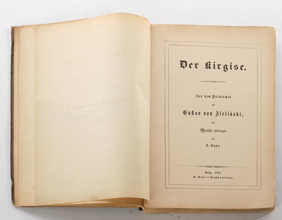 Book, Gustav von Zielinski, "Der Kirgise",, Gustav von Zielinski, "Der Kirgise", translated into Ge - Image 3 of 3