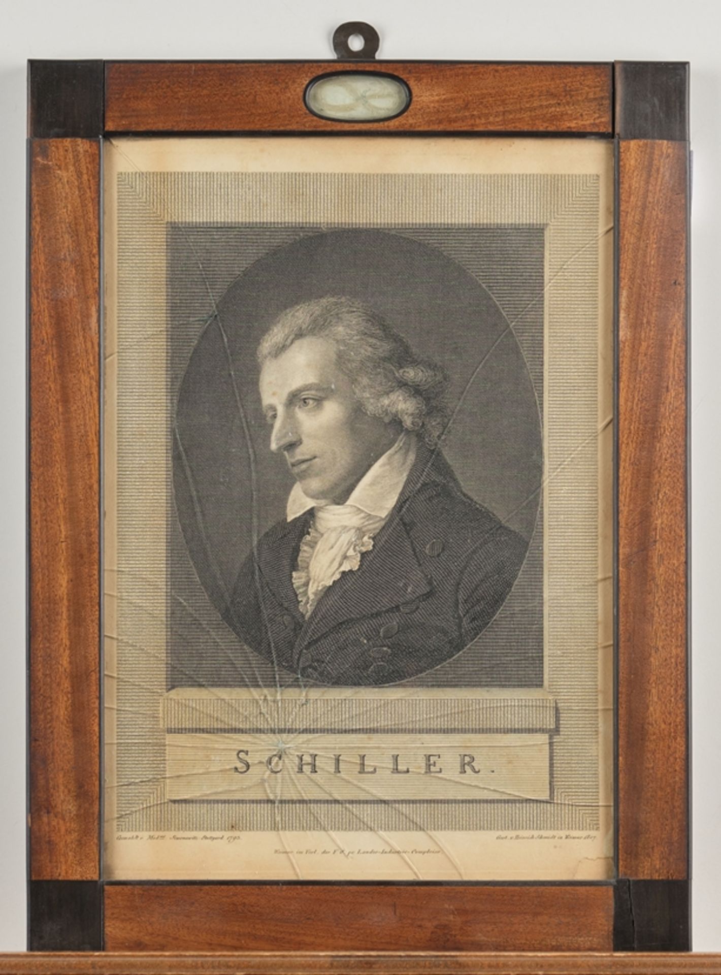 "Portrait Fridrich Schiller" with curls of the poet, with curls of the poet,  - Image 2 of 5