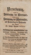 Buch, Friedrich II., "Verordnung, wornach zu Beförderung des Ackerbaues, sonderlich auch zu Verbeße