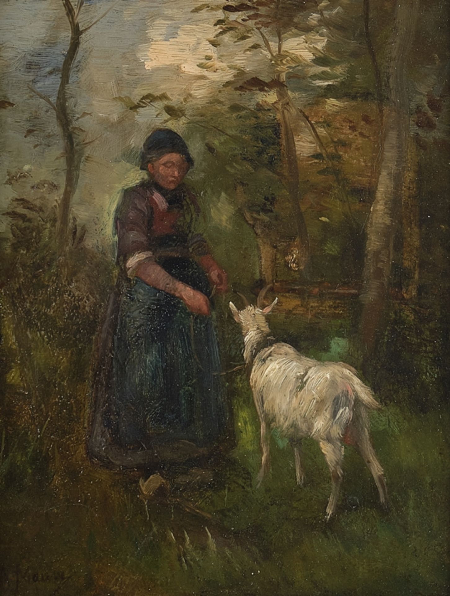 Mauve, Anton (Zaandam 1838 - 1888 Arnheim, Schüler von  Pieter Frederik van Os, Landschaftsmaler),
