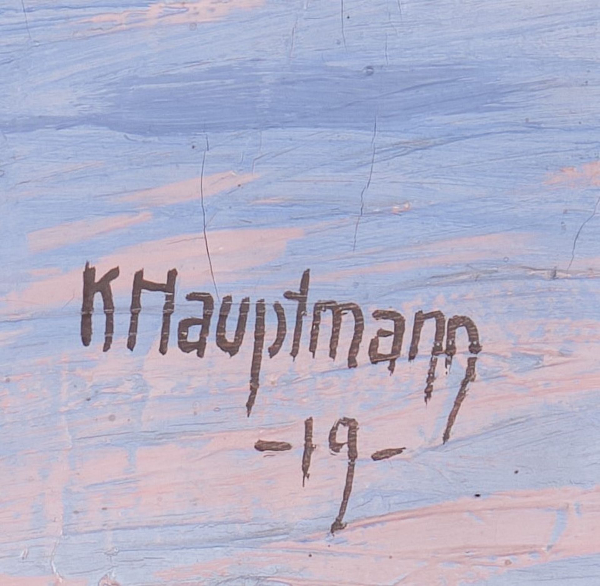 Hauptmann, Karl (Freiburg 1880 - 1947 Todtnau, Landschaftsmaler, bekannt für idealisierte Darstellu - Bild 4 aus 4