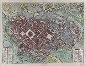 Braun/Hogenberg - Stadtplan "Wratislavia"