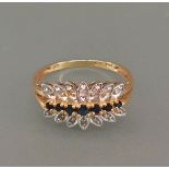 Saphir-Diamant-Ring