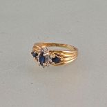 Brillant-Saphir-Ring