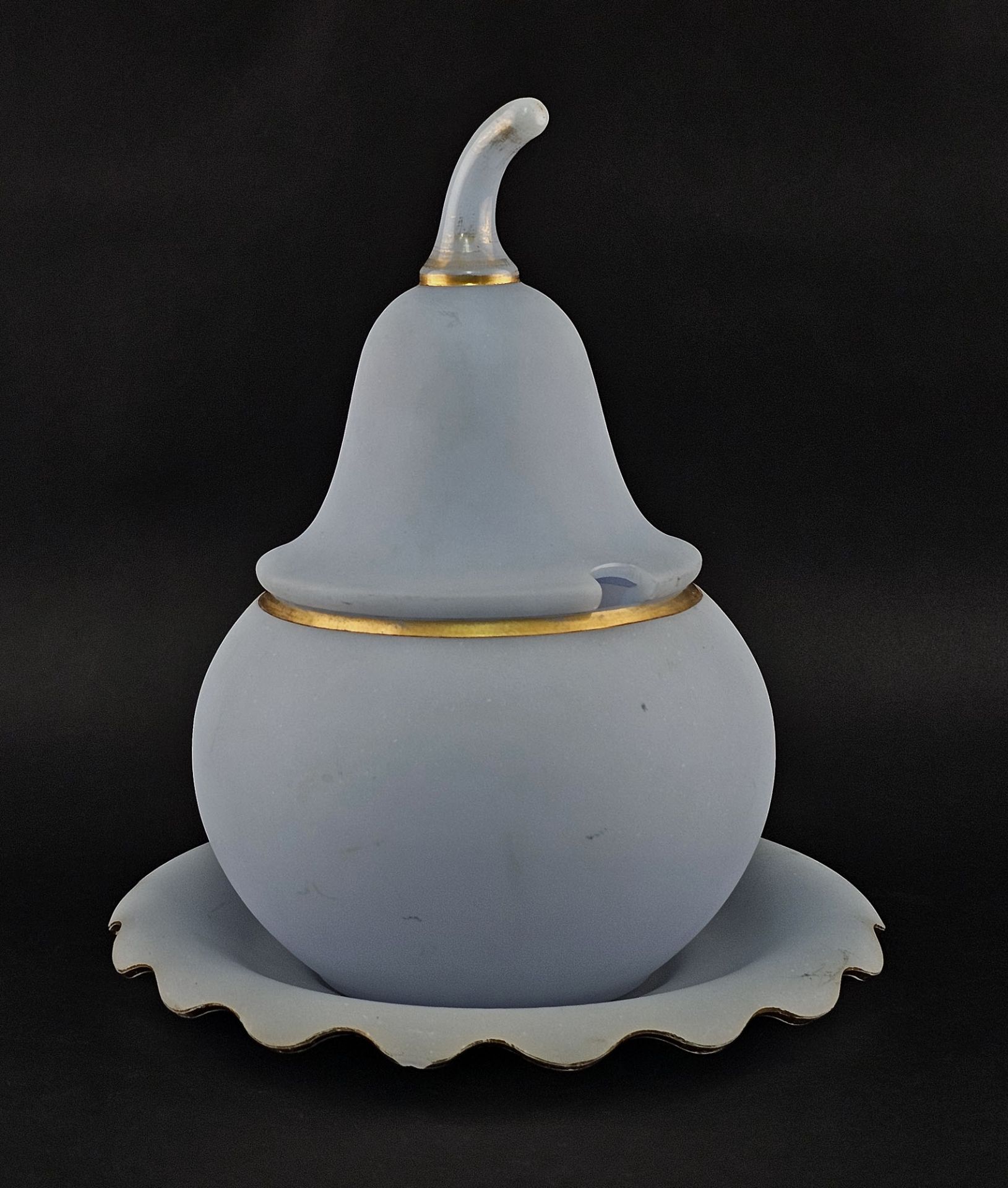 Alabasterglas-Bowle Biedermeier um 1840 - Bild 2 aus 4