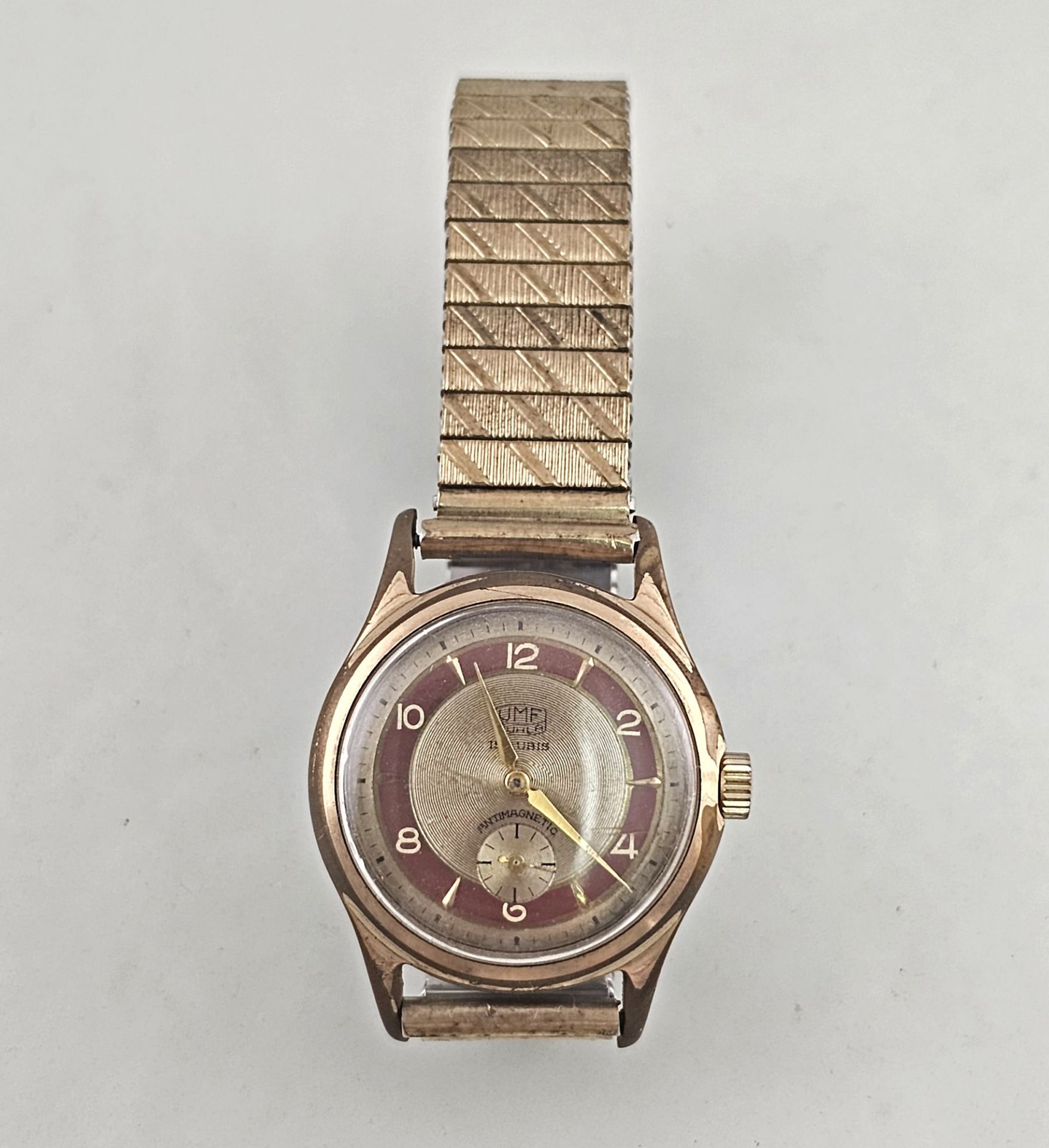 Vergoldete Herren-Armbanduhr Ruhla - Bild 2 aus 3