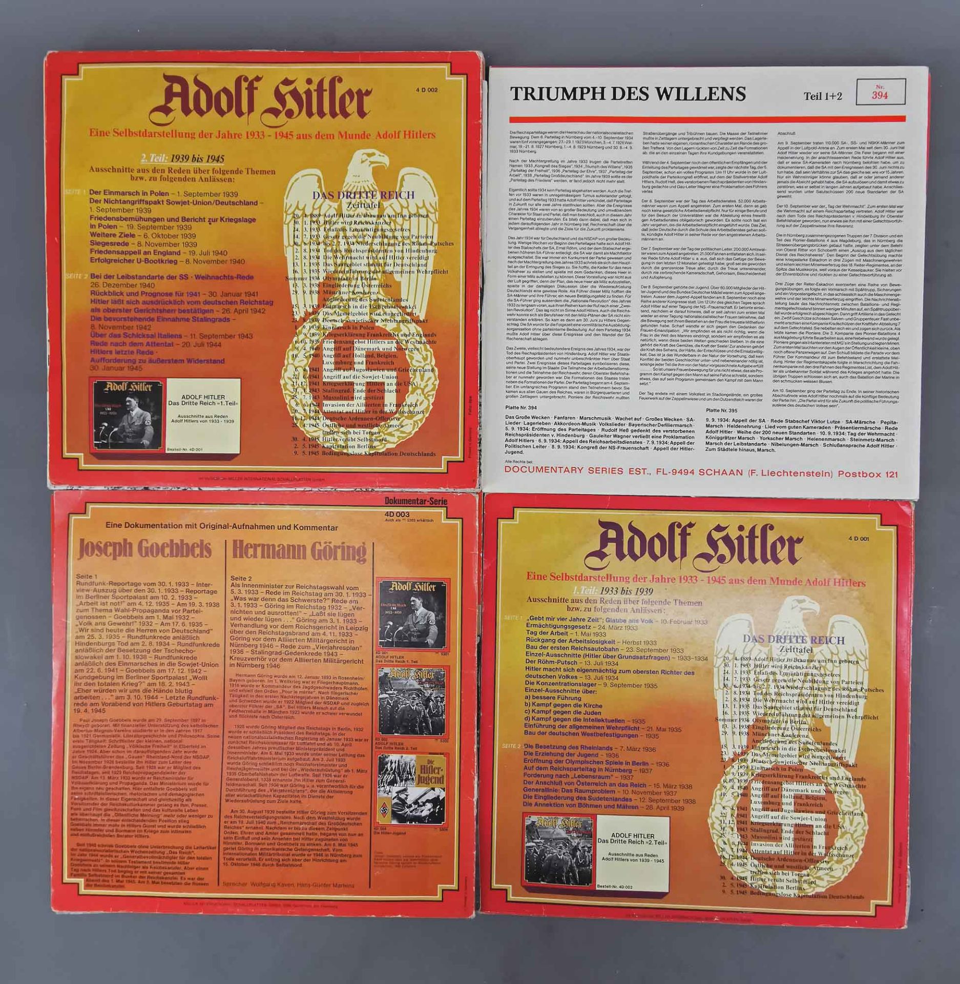 17 Dokumentar-Schallplatten Drittes Reich - Image 2 of 2