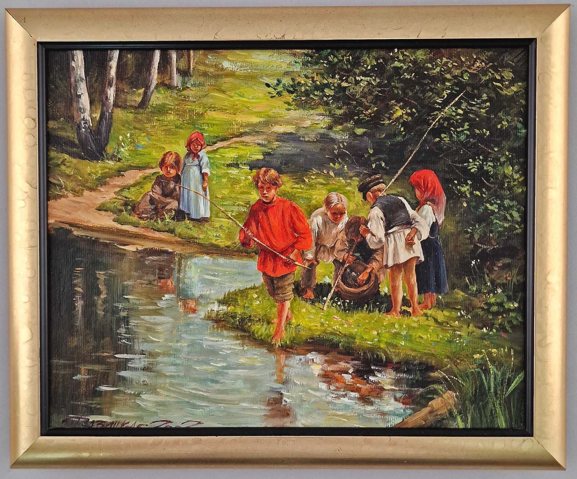 Savitskas, Kinder am Fluss