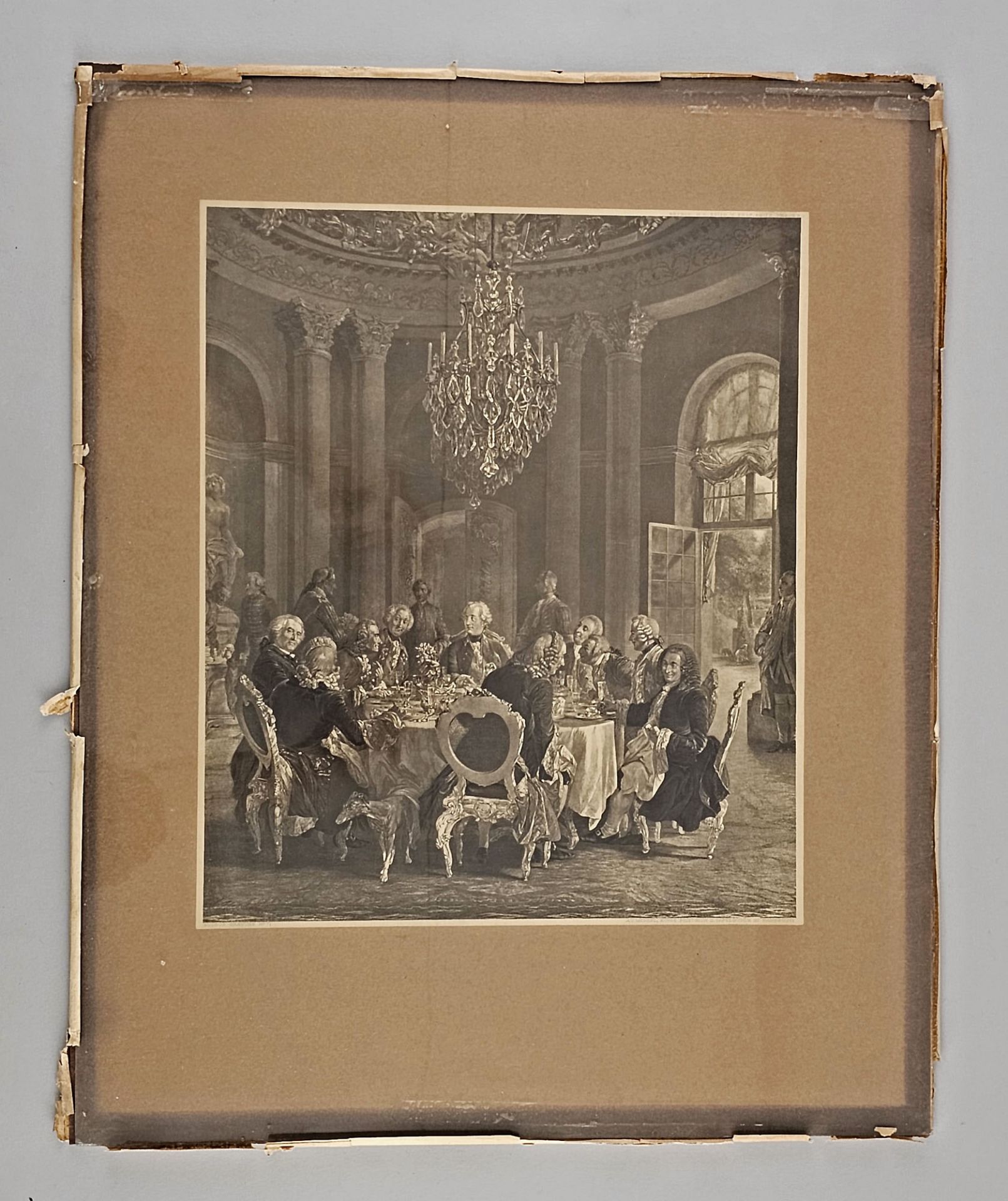 Menzel, Friedrich II. Tafelrunde in Sanssouci