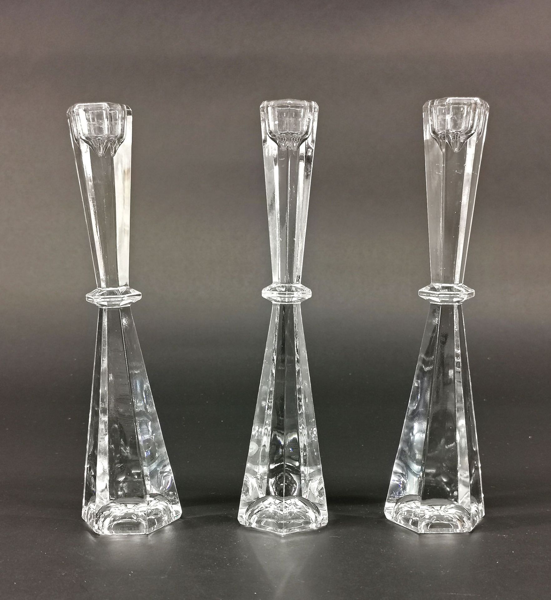 3 Kristall-Kerzenständer - Image 2 of 3