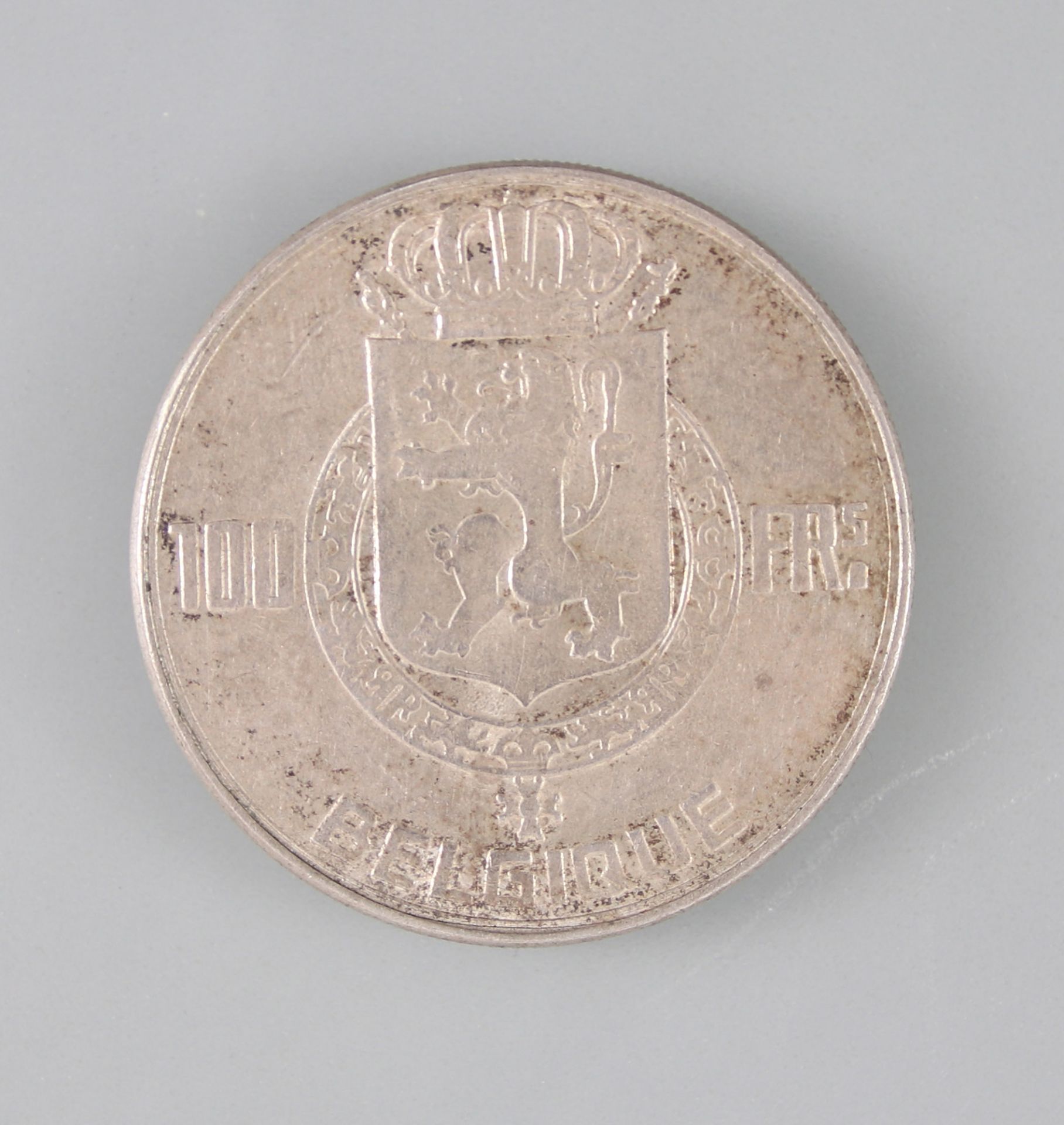 Silber-Münze 100 Francs Belgien 1950 - Image 2 of 2