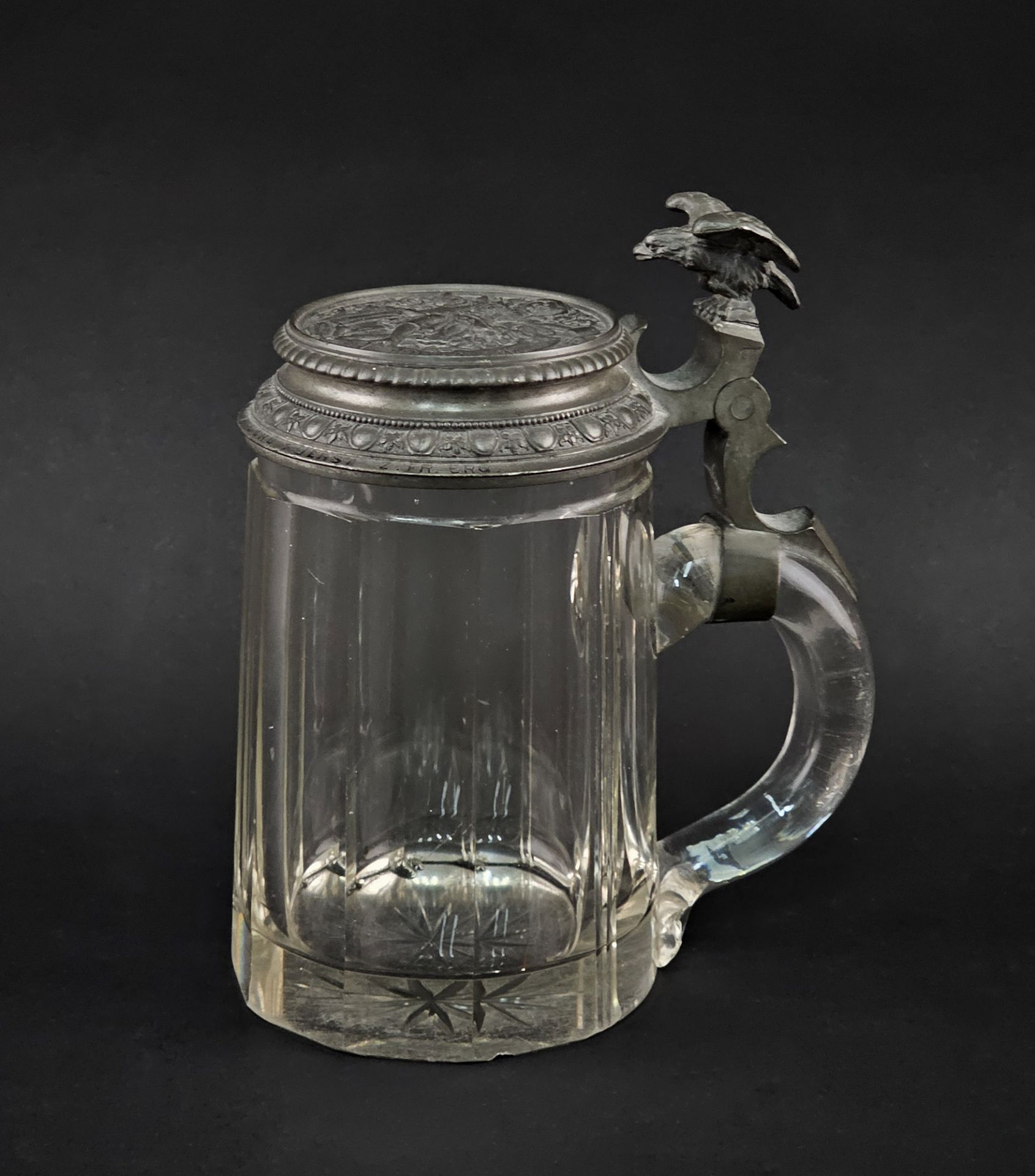 Glas-Bierkrug Breslau 1891 