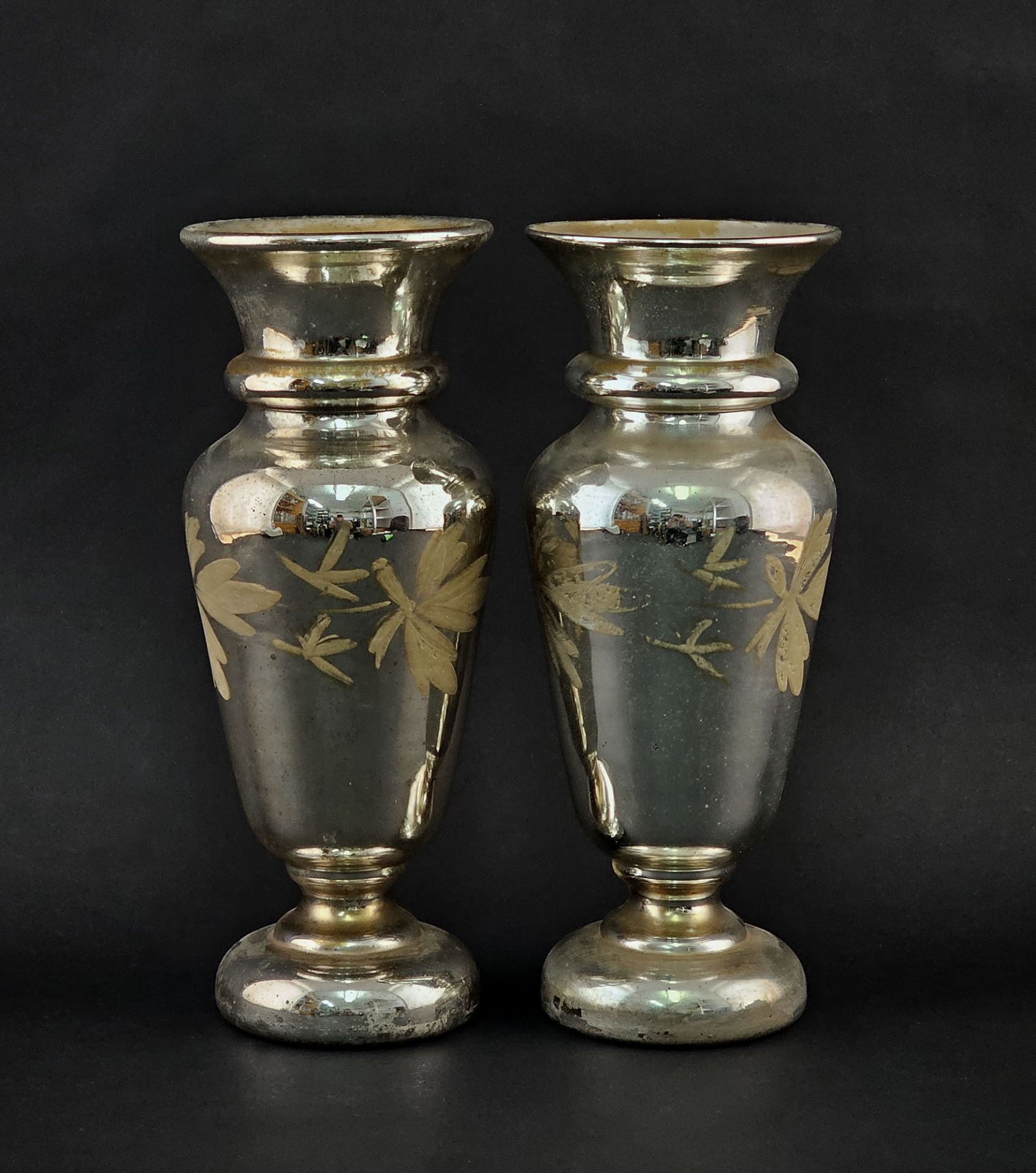 Paar große Vasen Bauernsilber