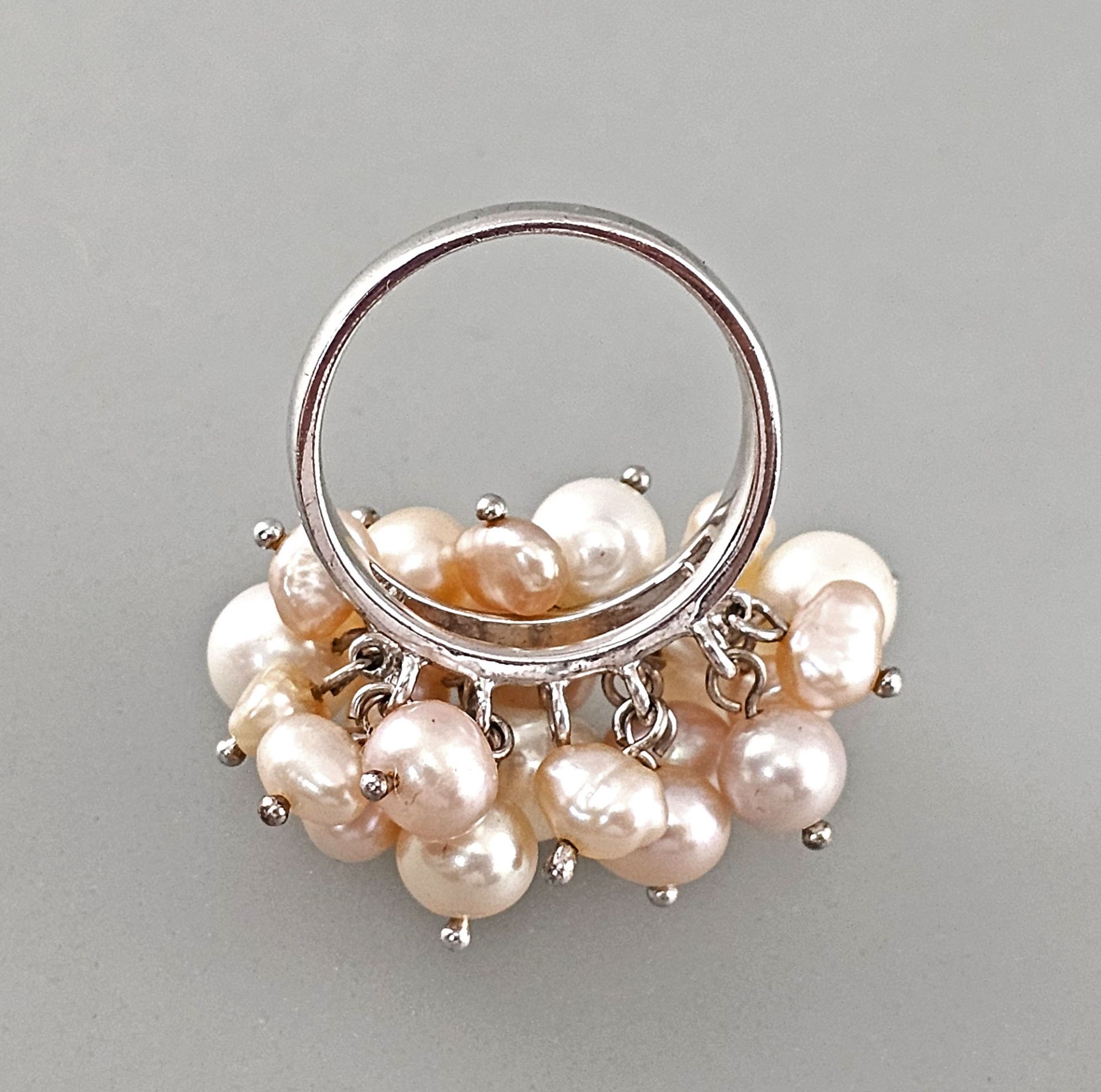 Silberner Perlen-Ring - Bild 3 aus 4