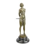 Bronze Skulptur "Die Reitgerte"