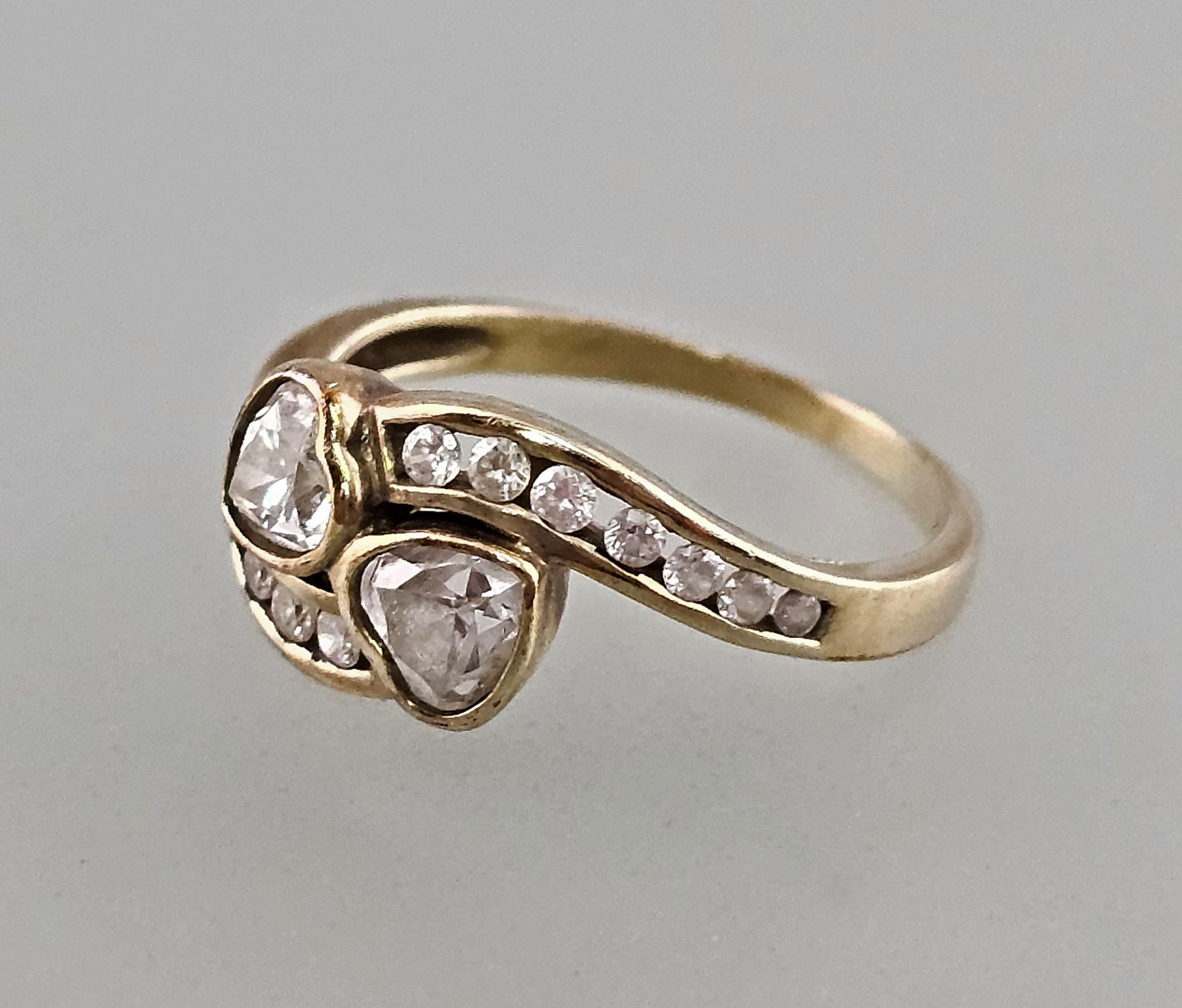 Diamant/Zirkonia-Ring 