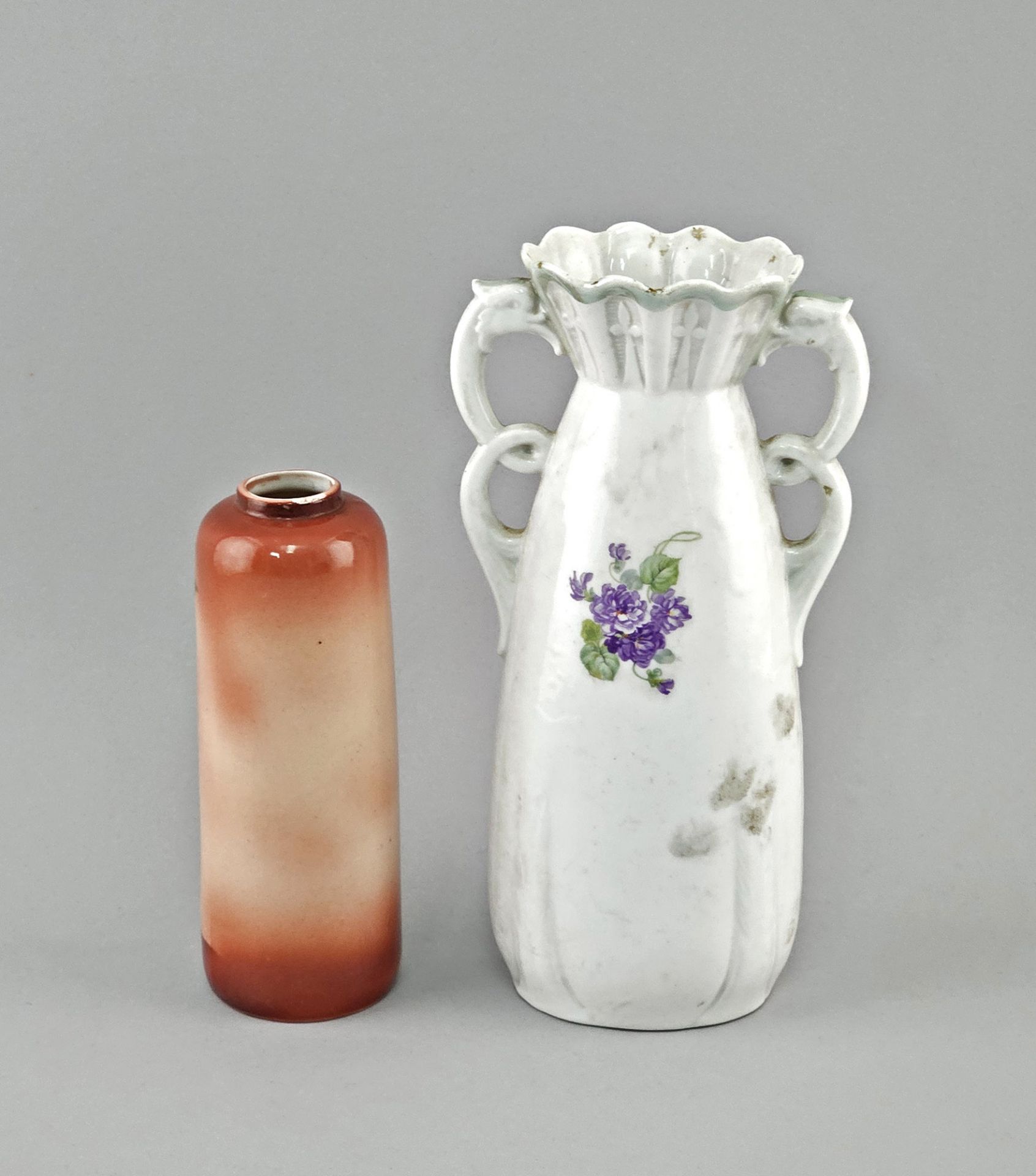 2 Vasen mit Blumenbemalung - Bild 2 aus 2