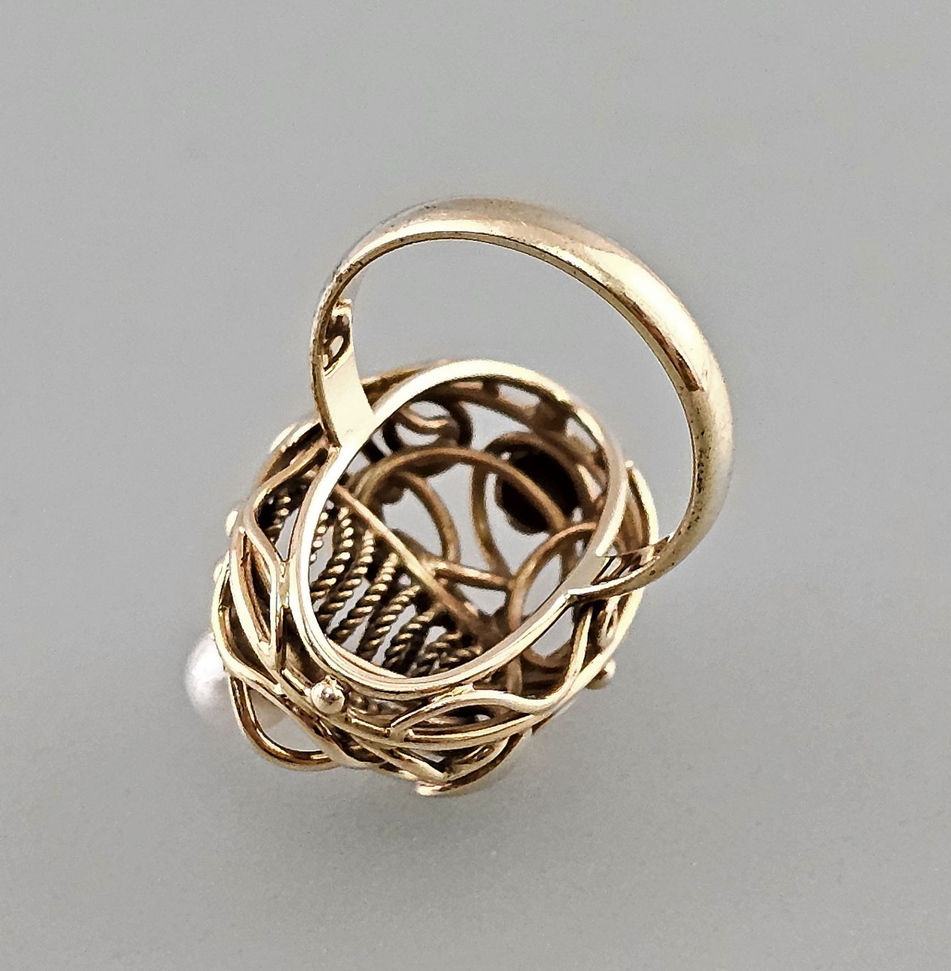Filigraner Gold-Ring mit Perle - Bild 3 aus 4