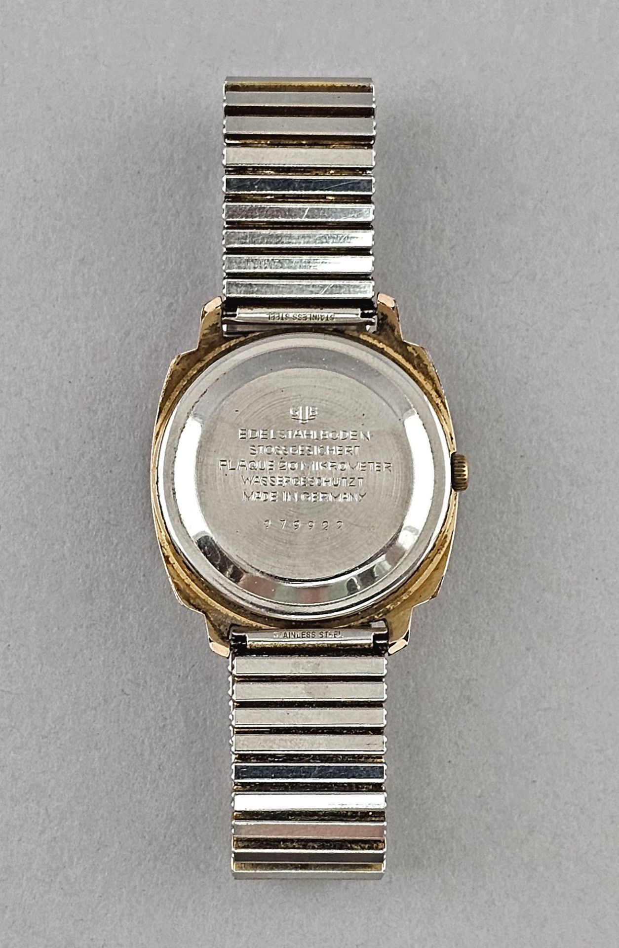 Vergoldete Herren-Armbanduhr Glashütte Spezimatic Kaliber 75  - Bild 2 aus 2