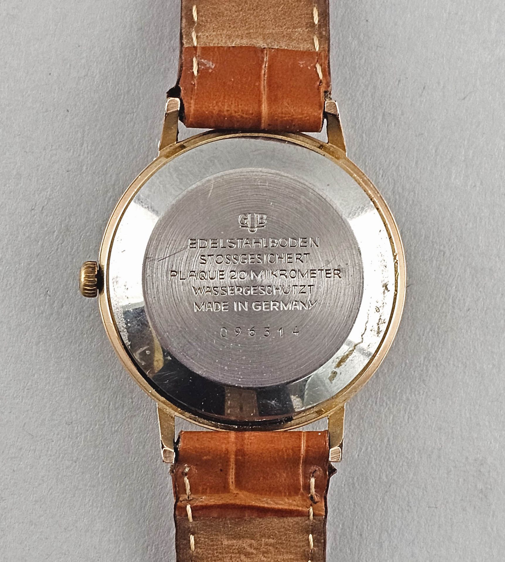 Vergoldete Herren-Armbanduhr Glashütte Spezimatic Kaliber 75 - Bild 3 aus 3