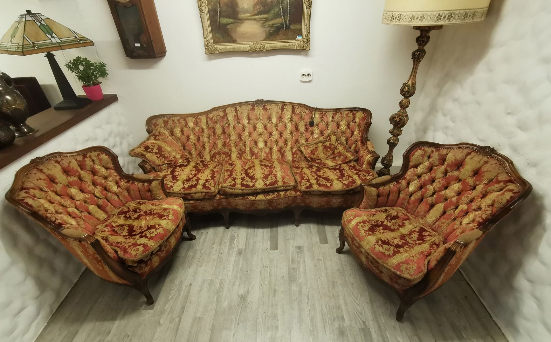 Sofa und 2 Sessel Neobarock 