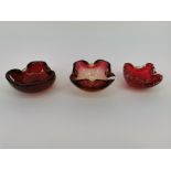 3 MURANO - GLASS BOWLS