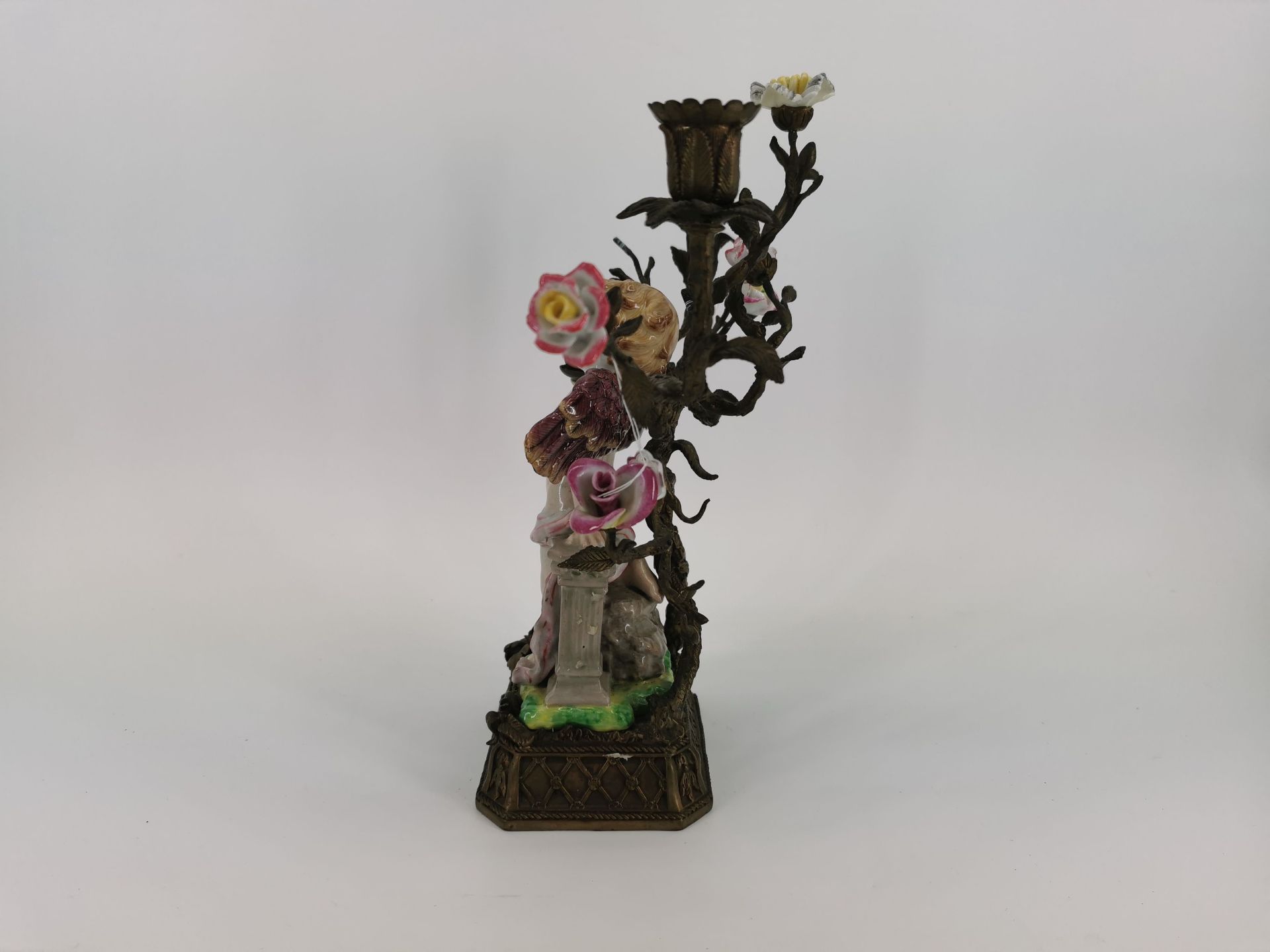 SCULPTURE / FIGURAL CANDLE STAND - Image 2 of 5