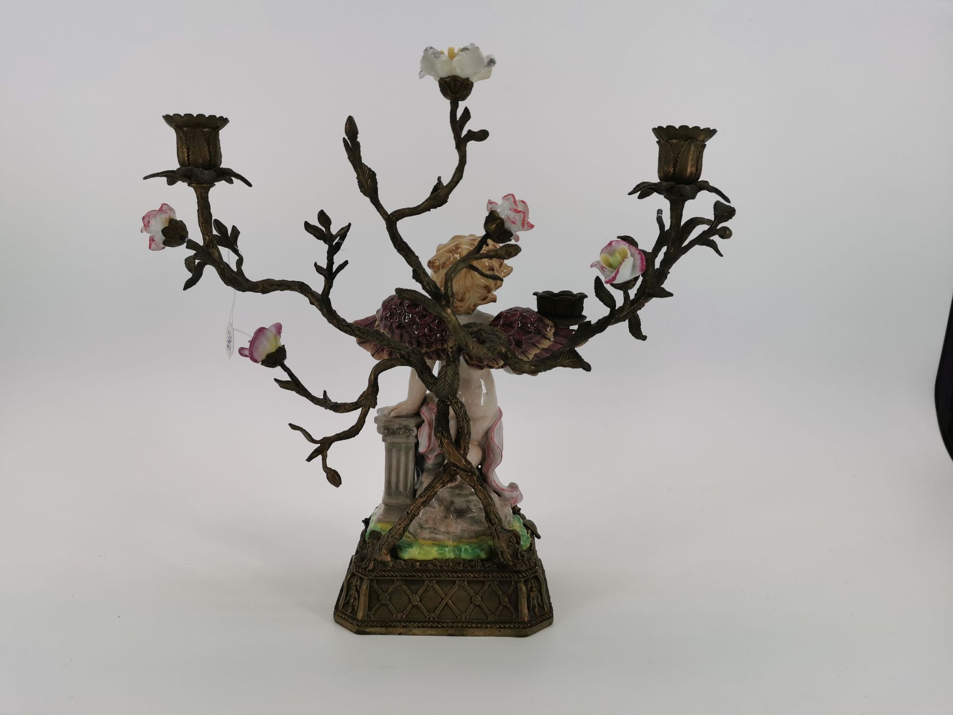 SCULPTURE / FIGURAL CANDLE STAND - Image 3 of 5