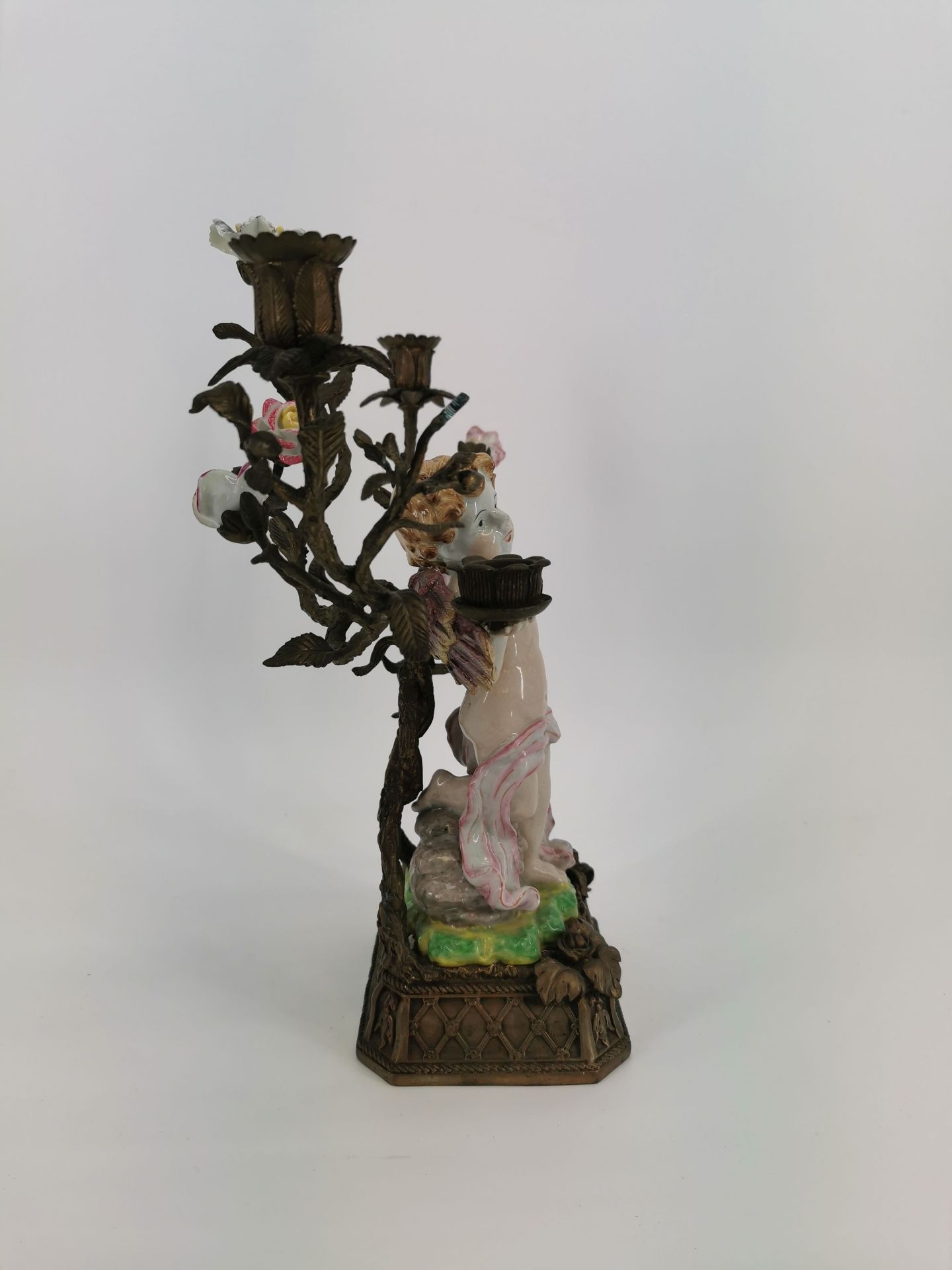 SCULPTURE / FIGURAL CANDLE STAND - Image 4 of 5