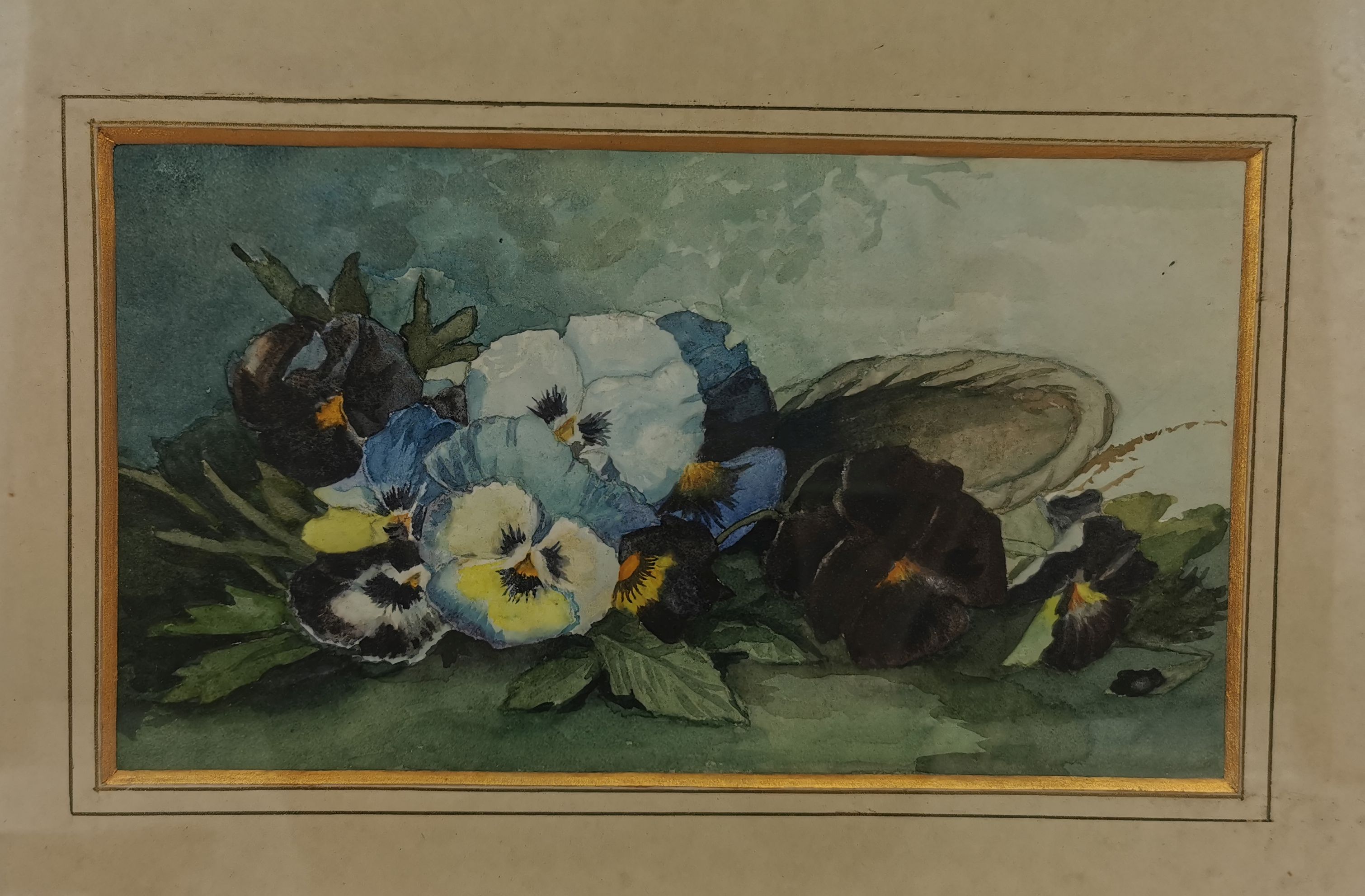 WATERCOLOR "PANSIES" - Image 2 of 4