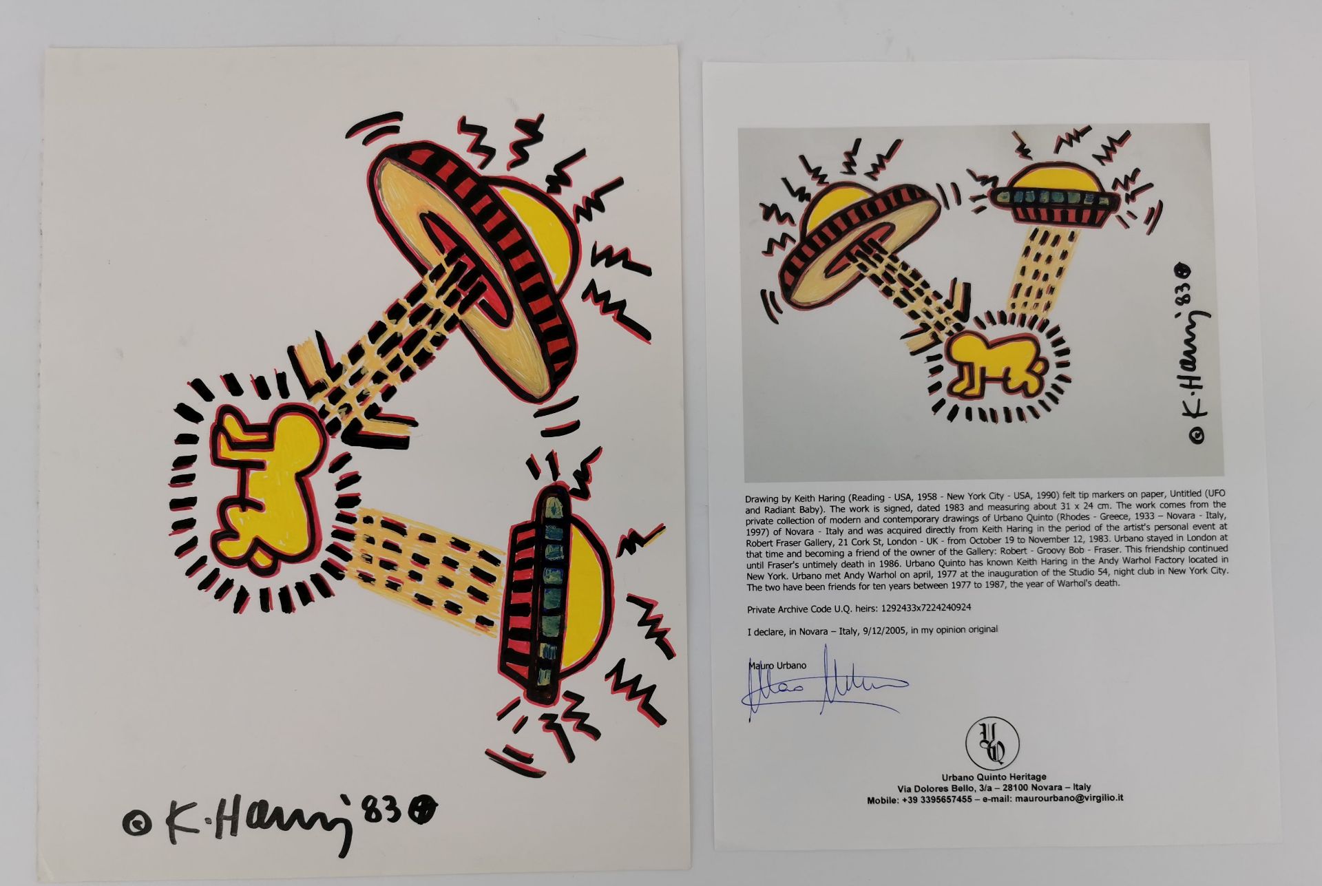 KEITH HARING DRAWING - Image 3 of 4