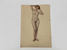 PASTEL: "STANDING FEMALE NUDE"