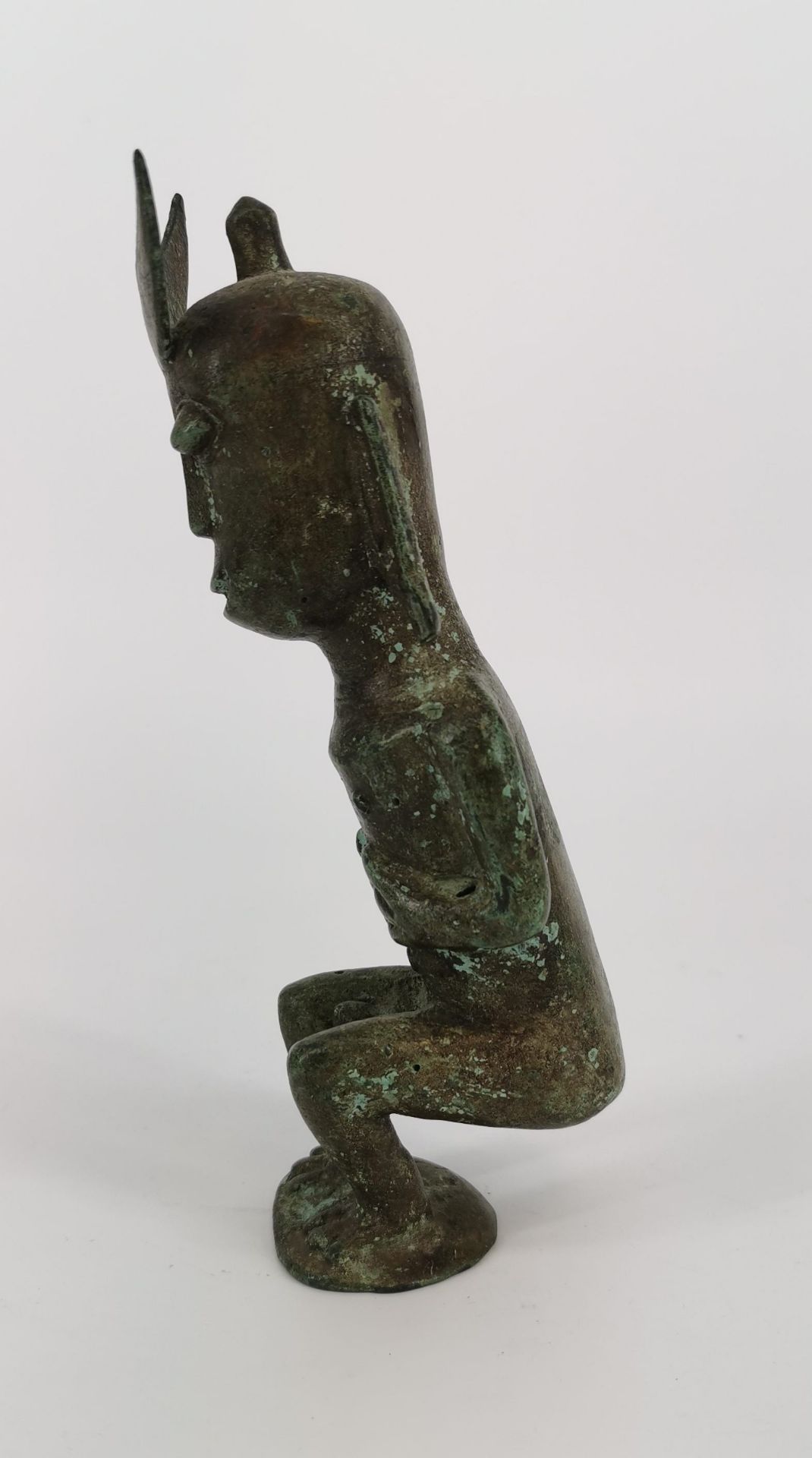 BRONZE FIGURE "CROUCHING MAN" - Image 3 of 5