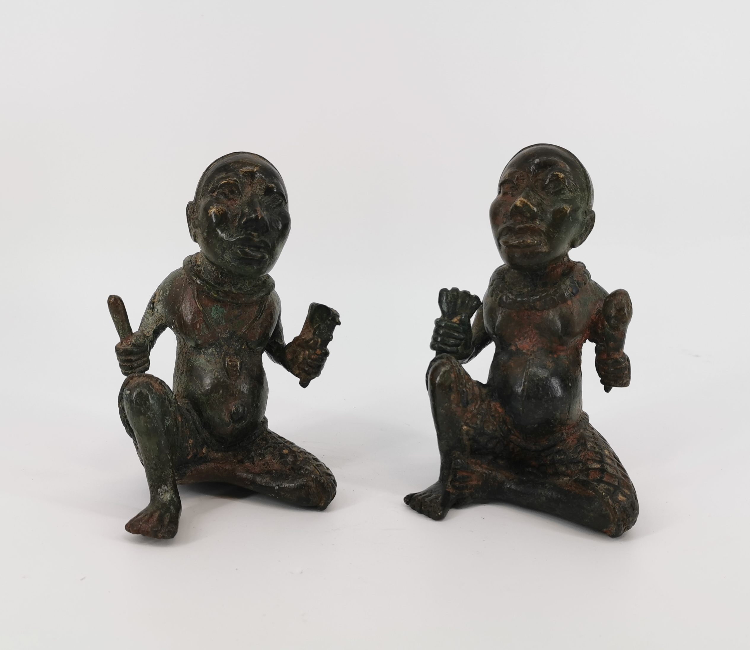 BENIN SCULPTURES "SITTING MEN"