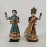 2 INDIAN WOODEN FIGURES