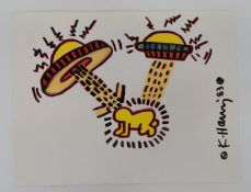 KEITH HARING  ZEICHNUNG