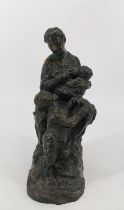 SKULPTUR - MUTTER MIT IHREN KINDERN